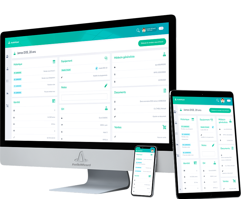 Image appareils Audiowizard gestion audioprothésiste